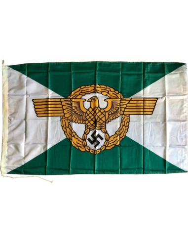 Troisième drapeau de polyester de la police...