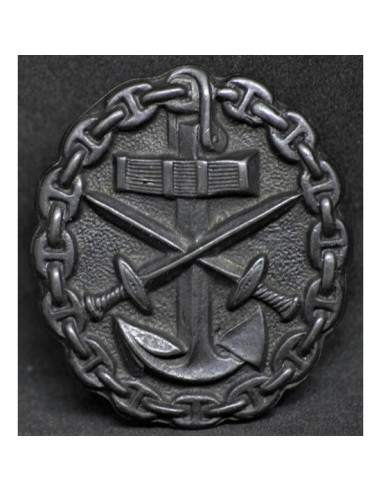 Navy wounded in combat badge black