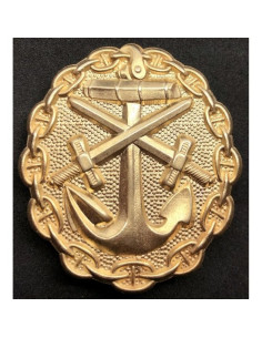 Marine verwonding badge goud