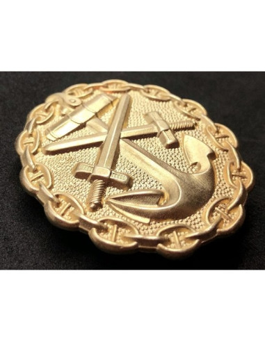 Marine verwonding badge goud