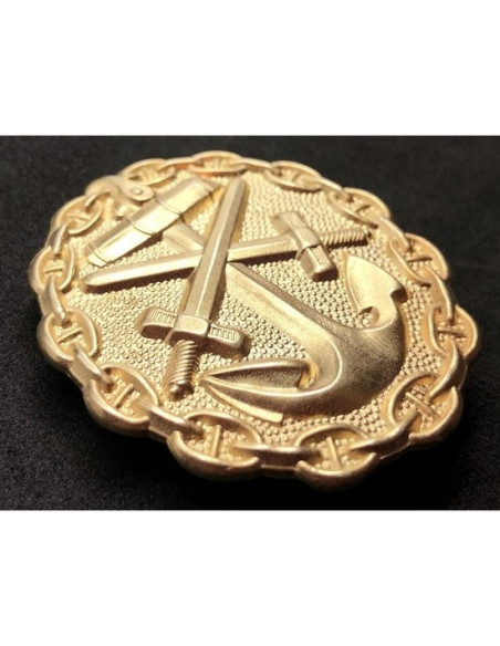 Marine verwonding badge goud