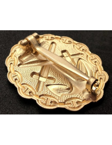 Marine verwonding badge goud