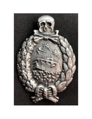 Panzer WO1 badge zilver
