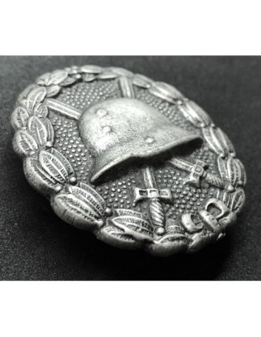 Wounded in combat WW1 badge silver