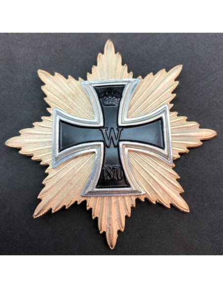 1870 Broche Grande Croix étoiles