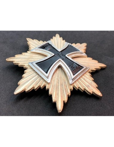 1870 Broche Grande Croix étoiles